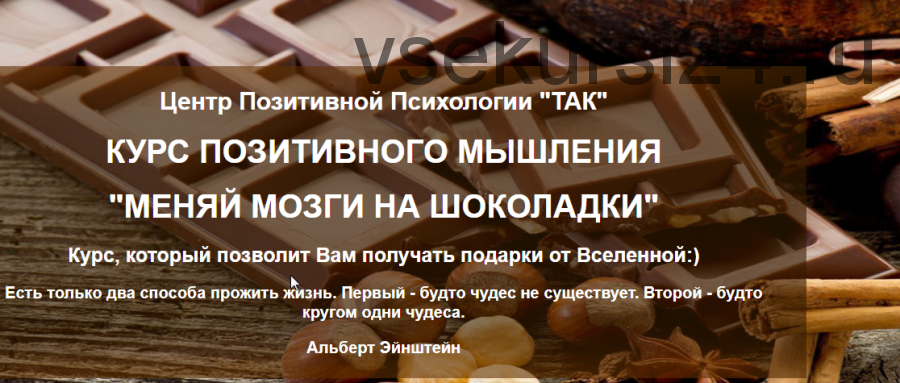 Курс позитивного мышления. 'Меняй мозги на шоколадки' (Олеся Добровольская)