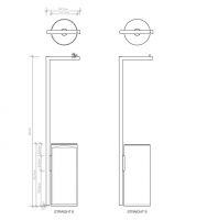 Хромированный держатель туалетной бумаги Decor Walther Straight напольный 508100 схема 1