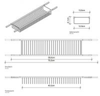 Полка для душа Decor Walther WA WAN хромированная 704100 схема 2