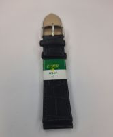 Ремешок для часов иск. кожа 22мм. черный крокодил cyber