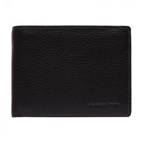 Кожаное портмоне с отделением на молнии Stampa Brio 632-3950F Black GRS