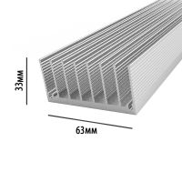 Профиль алюминиевый 63мм х 33мм х 2,4кг