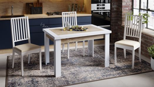 Стол раздвижной «Хьюстон» тип 4 (Белый/Дуб Крафт золотой)