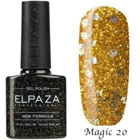 ELPAZA  Гель-лак  MAGIC STARS  №20 ЗОЛОТАЯ РЫБКА ( Золотые блёстки со слюдой)  10 мл