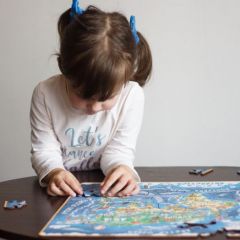 Пазл карта мира на английском языке World Tour