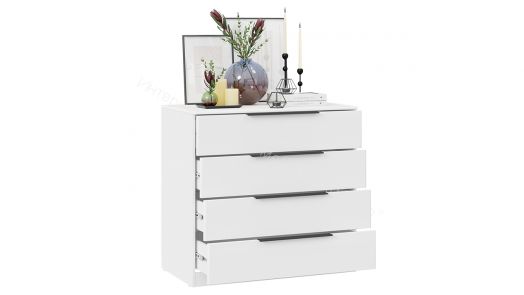 Комод «Тесса» (Белый Жемчуг / Белый глянец)