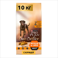 Сухой корм для собак мелких пород Pro Plan Duo Delice Medium & Large Chicken с курицей и рисом 10 кг