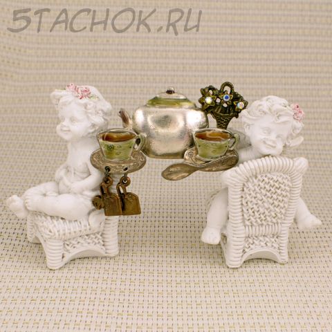 Брошь "Душевное Чаепитие" (KC США)