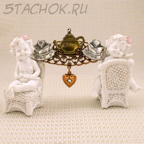 Брошь "Чай вдвоем" (США)
