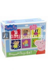 Peppa Pig. Развивающий пазл 6 в 1 фигурный "Хобби" (01566)