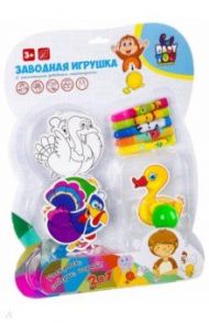 Игровой набор для раскрашивания "Птицы" (игрушки с заводным механизмом) (ВВ2625)