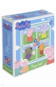 PeppaPig. Пазл 4 в 1 "На прогулке" (01598)