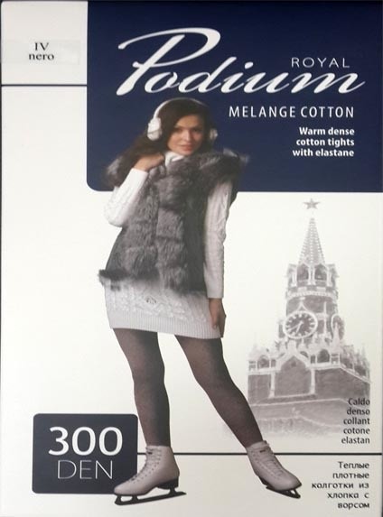 ﻿Podium Cotton 300 Теплые колготки из хлопка с ворсом