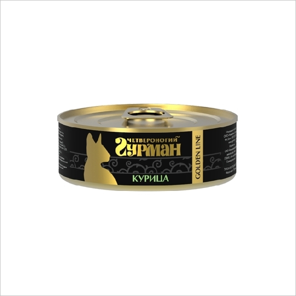 Влажный корм для кошек Четвероногий Гурман Golden с курицей