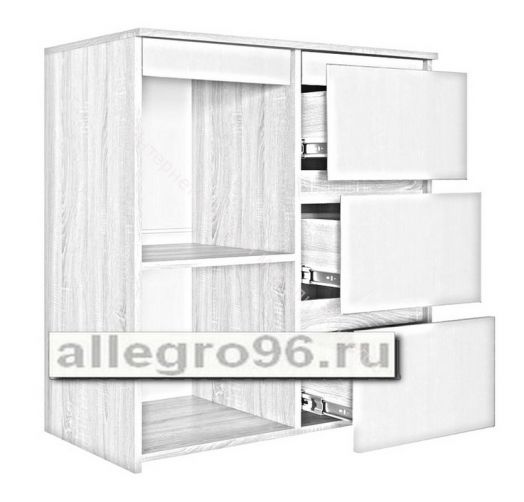 Комод Милано-2 Белый матовый