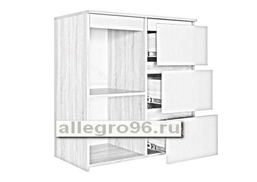 Комод Милано-2 Белый матовый