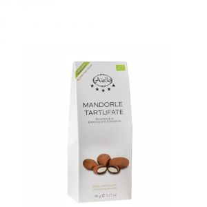Миндаль в темном шоколаде Aiello Bio Mandorle Tartufate Fondenti 90 г - Италия