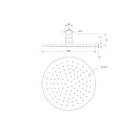 Верхний душ OMNIRES D=25 см WG125 схема 4