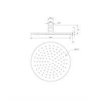 Верхний душ OMNIRES D=25 см WG125 схема 9