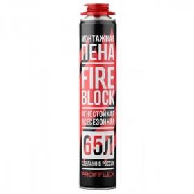 пена монтажная огнестойкая Огнеза Fierblock 65 (пистолетная)