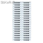 1384696  Этикетки самоклеящиеся ложный штрих-код 45x10x2 мм 108 штук на листе (5000 листов в упаковке)