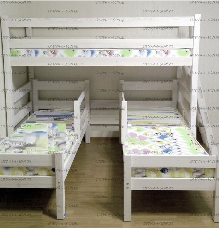 Кровать трехъярусная Butterfly Модуль Массив