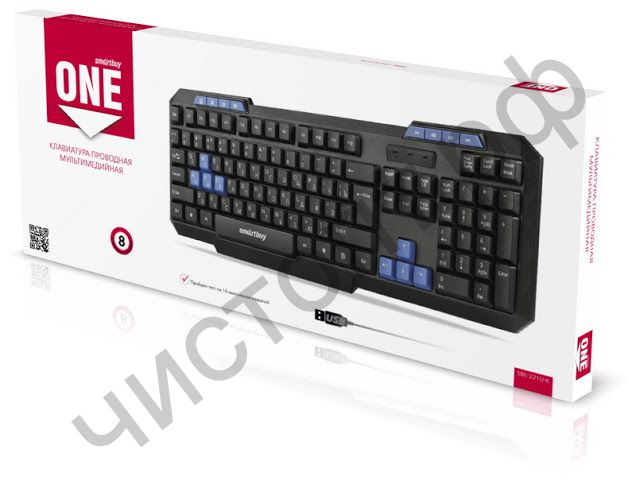 Клавиатура провод. Smartbuy ONE 221 USB черная (SBK-221U-K)