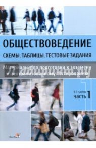 Обществоведение. Схемы. Таблицы. Тестовые задания. Материалы для подготовки к экзамену. В 3 ч. Ч. 1