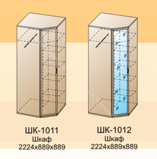 Карина Шкаф  ШК-1011  для одежды и белья угловой