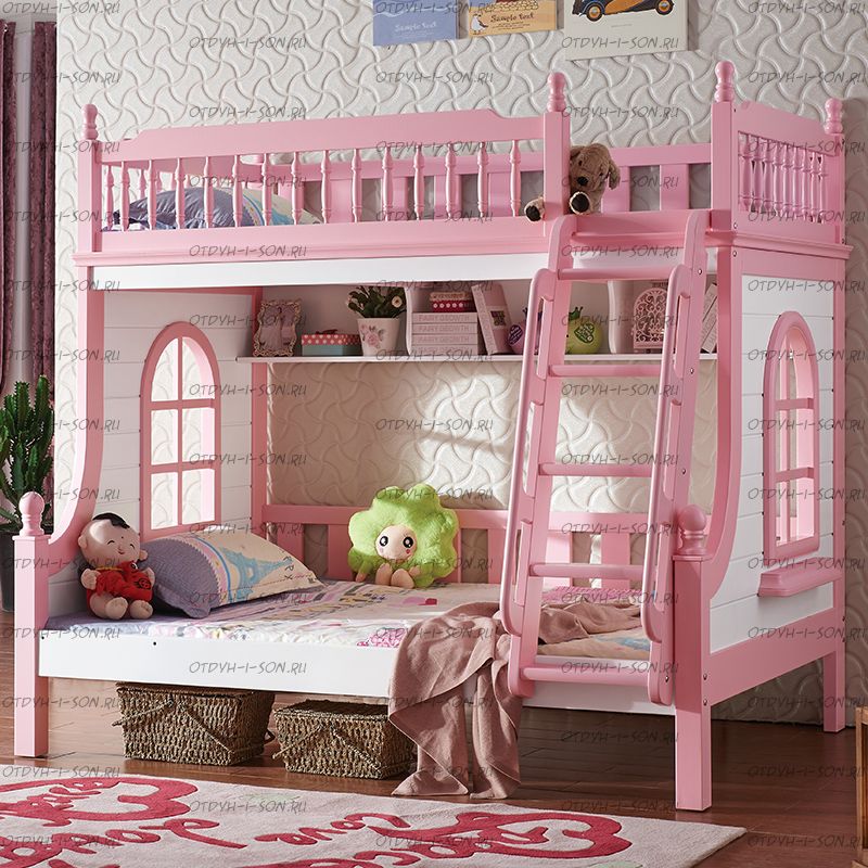 Кровать двухъярусная Принцесса №7