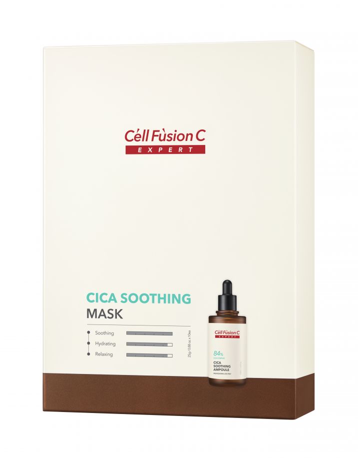 Маска тканевая восстанавливающая и успокаивающая CICA SOOTHING MASK Cell Fusion C (Селл Фьюжн Си) набор из 10 шт