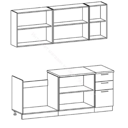 Кухонный гарнитур Риал К-81-зеленый 2000
