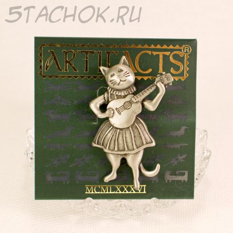 Брошь "Киса с гитарой"  (JJ США)