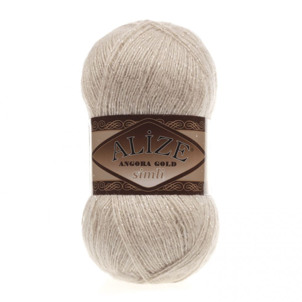 Angora gold simli (Alize) 757-св. бежевый