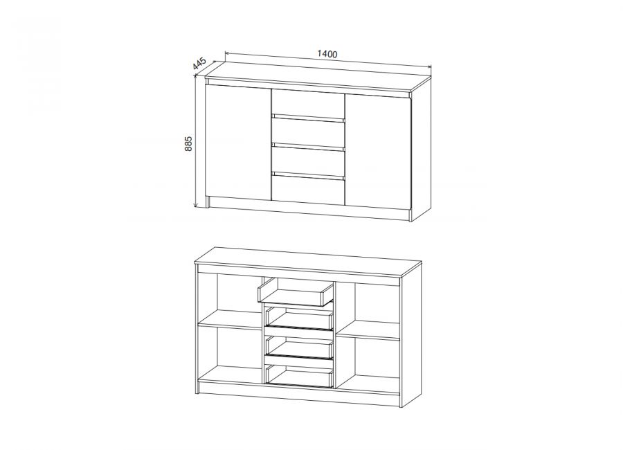 Марли комод МКМ 1400.1