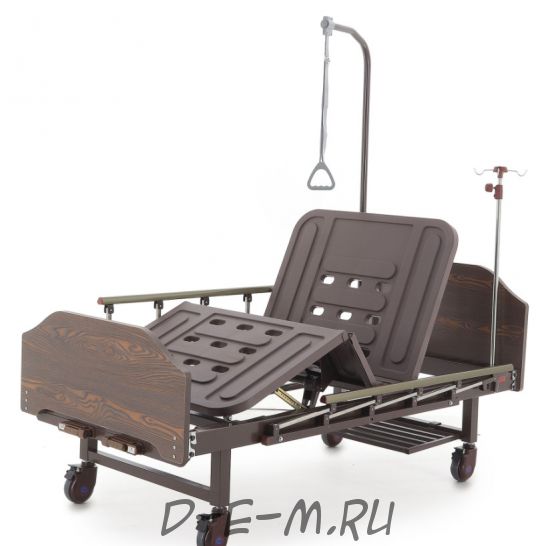 Кровать механическая Med-Mos Е-8 (MM-2024Н-02) (2 функции) ЛДСП с полкой и обеденным столиком