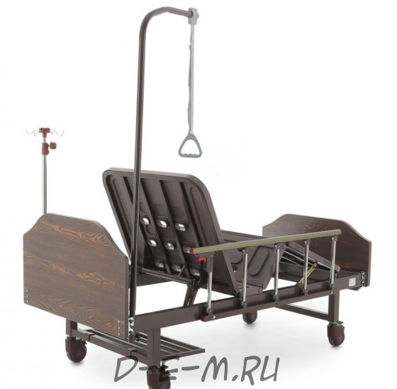 Кровать механическая Med-Mos Е-8 (MM-2024Н-02) (2 функции) ЛДСП с полкой и обеденным столиком