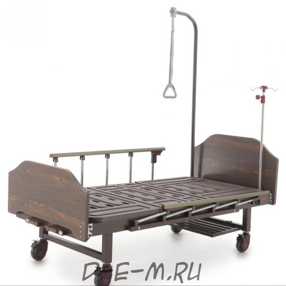 Кровать механическая Med-Mos Е-8 (MM-2024Н-02) (2 функции) ЛДСП с полкой и обеденным столиком