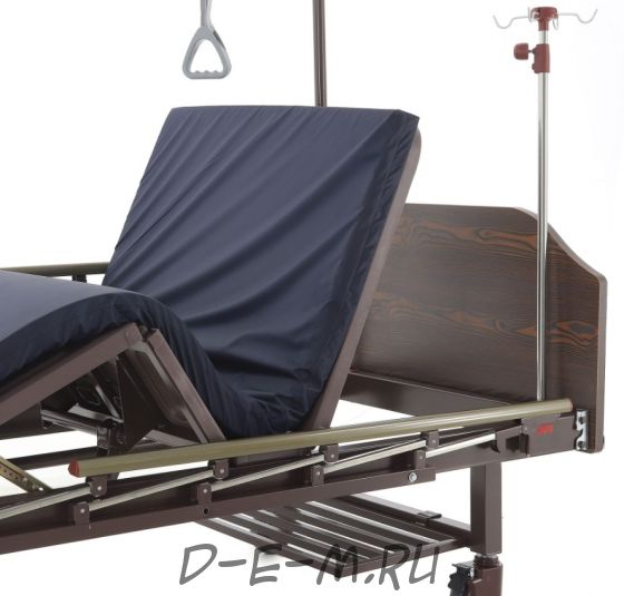 Кровать механическая Med-Mos Е-8 (MM-2024Н-02) (2 функции) ЛДСП с полкой и обеденным столиком