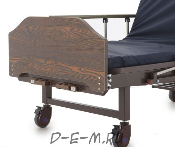 Кровать механическая Med-Mos Е-8 (MM-2024Н-02) (2 функции) ЛДСП с полкой и обеденным столиком