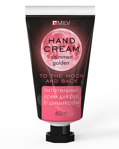 Крем Milv 18402 "Питательный" для рук с живицей и шиммером "GOLDEN" КРАСНЫЕ ЯГОДЫ 40 мл