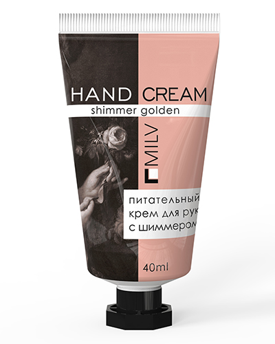 Крем Milv 18407 "Питательный" для рук с живицей и шиммером "GOLDEN" ЛЕДЯНЫЕ ЦВЕТЫ 40 мл