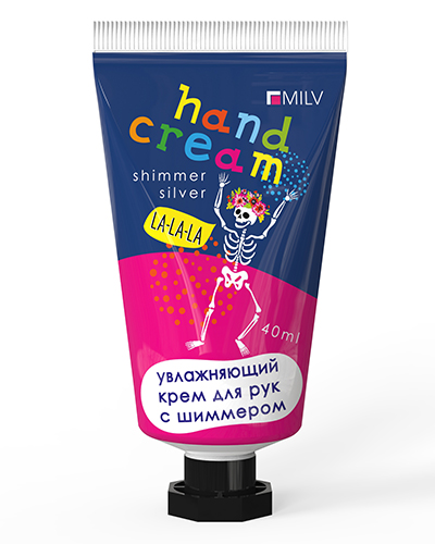 Крем Milv 18410 "Увлажняющий" для рук с шиммером "SILVER" ТУТТИ ФРУТТИ 40 мл