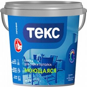 Краска для Стен и Потолков Текс Профи 1.8л Моющаяся, Супербелая