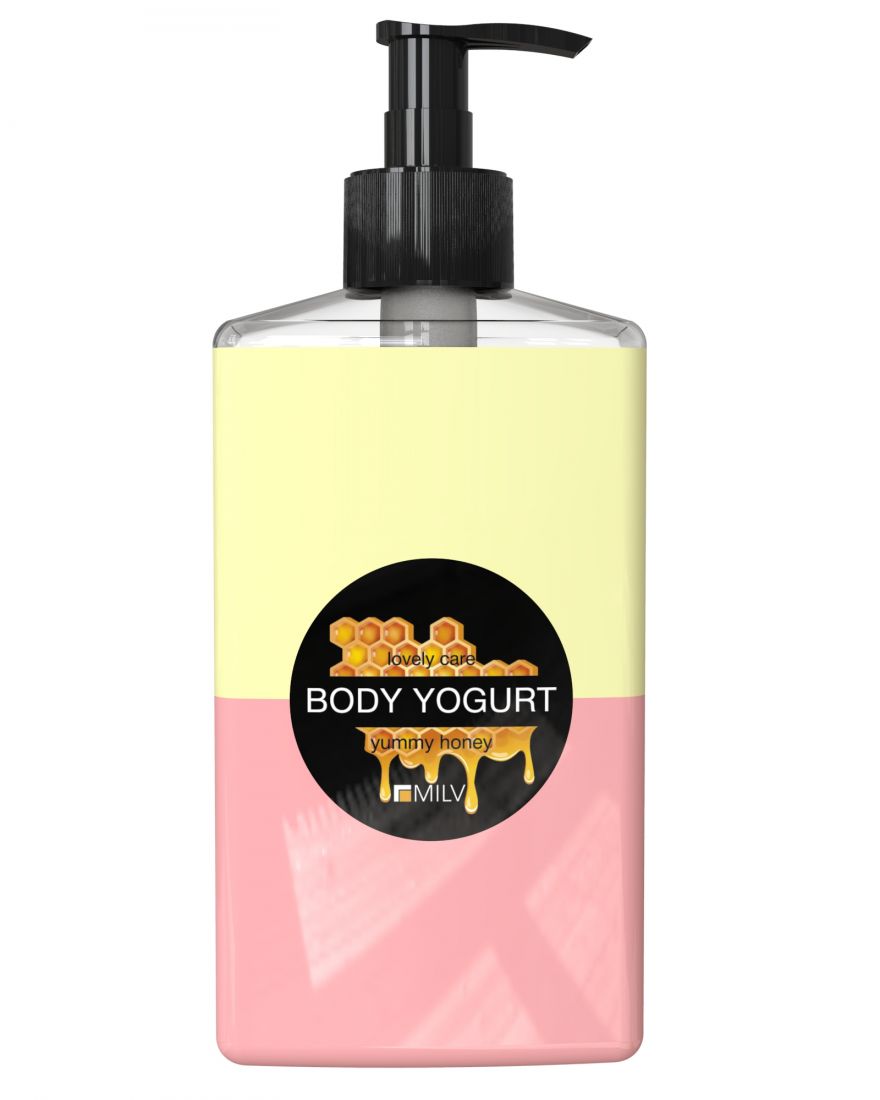 Крем-йогурт Milv 18362 Двухцветный для тела "МЁД" 330 г