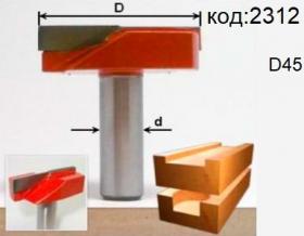 Фреза для слэбов с двумя ножами диаметр 45 мм хвостовик 12 мм.