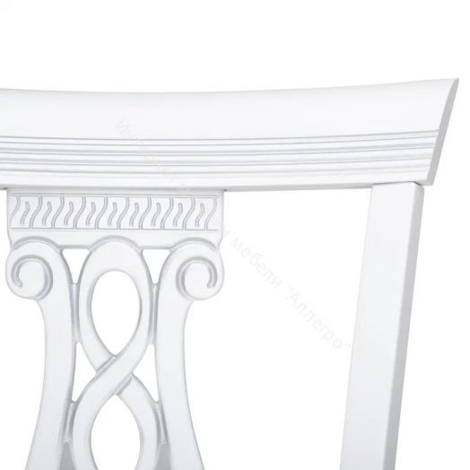 Стул Leset Юта Белый 9003 + патина серебро/жаккард Антина серебро Ж4.04