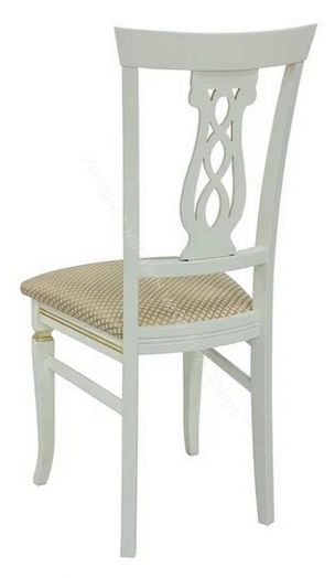 Стул Leset Юта Слоновая кость1013 с золотой патиной/жаккард Атина золотой Ж4.02