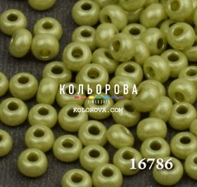 Бисер чешский 16786 непрозрачный оливковый внутри Preciosa 1 сорт