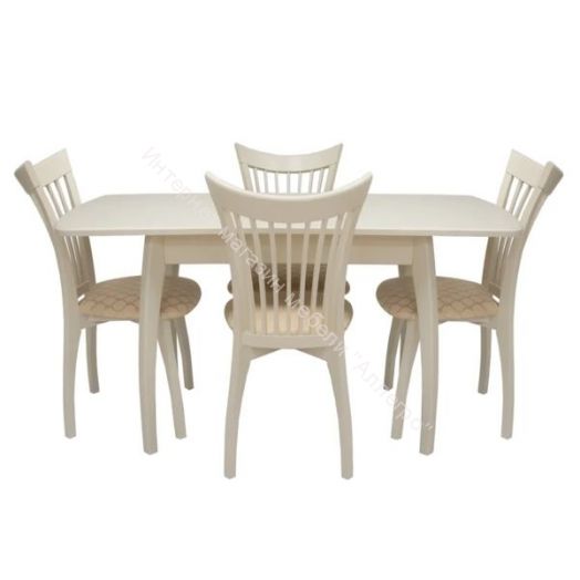 Стул Leset Орегон Слоновая кость 1013/жаккард Лозанна шерри Ж2.02